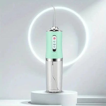 Portable Smart Electric Oral Irrigator Water Flosser 4 Jets 3 Modes Rechargeable Teeth Cleaner.