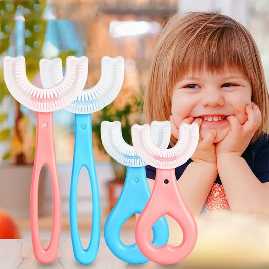 Toothbrush Children 360 Degree U-shaped Child Toothbrush Teethers Brush Silicone Kids Teeth Oral Care Cleaning