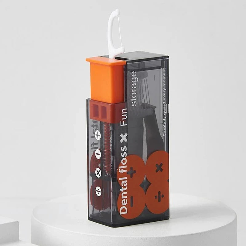 Portable Floss Dispenser Includes 10Pcs Floss Automatic Ejectable.