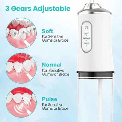 Xiaomi Intelligent Pulse Dental Irrigator USB Rechargeable Electric Multiple Mode Water Flosser 220ML Durability Teeth Cleaner