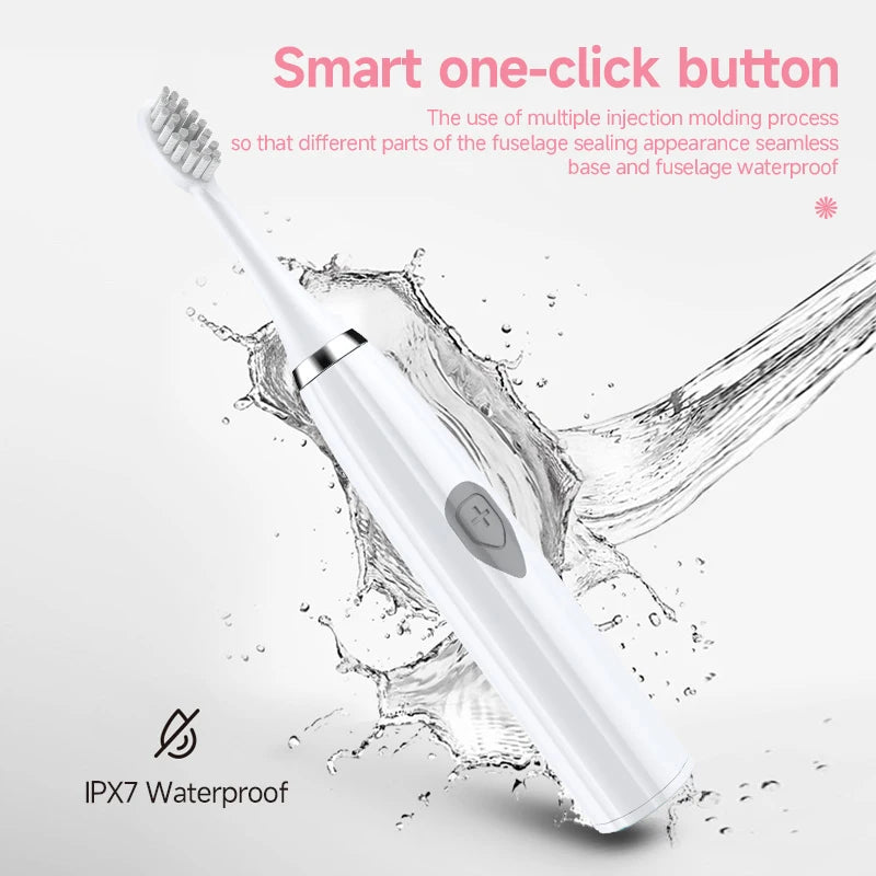 Electric Toothbrush Soft Portable Battery Endurance IPX6 Waterproof Intelligent Effective Oral Care Men Women Couple